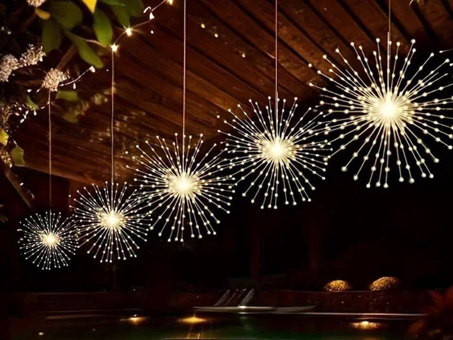 4-in-1 Solar Powered Xmas Firework Garden String Light