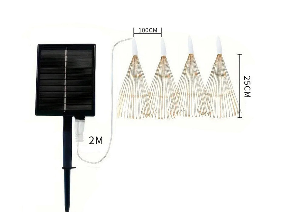 4-in-1 Solar Powered Xmas Firework Garden String Light