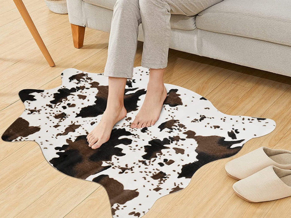 Animal Print Faux Fur Area Rug