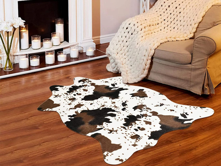 Animal Print Faux Fur Area Rug