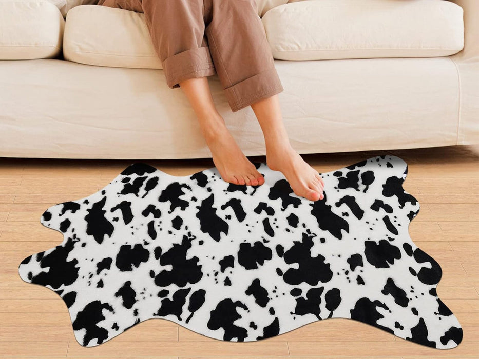 Animal Print Faux Fur Area Rug