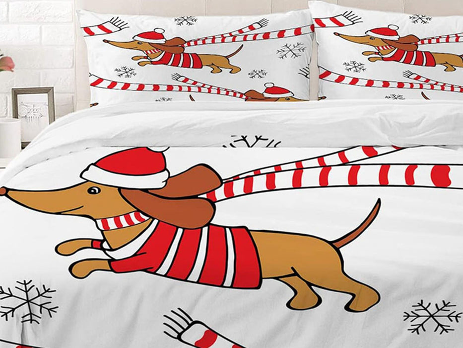 Dachshund Puppy Duvet Cover Set