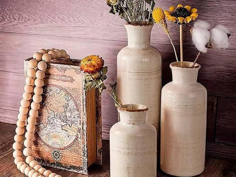 3Pcs Ceramic Vase Set