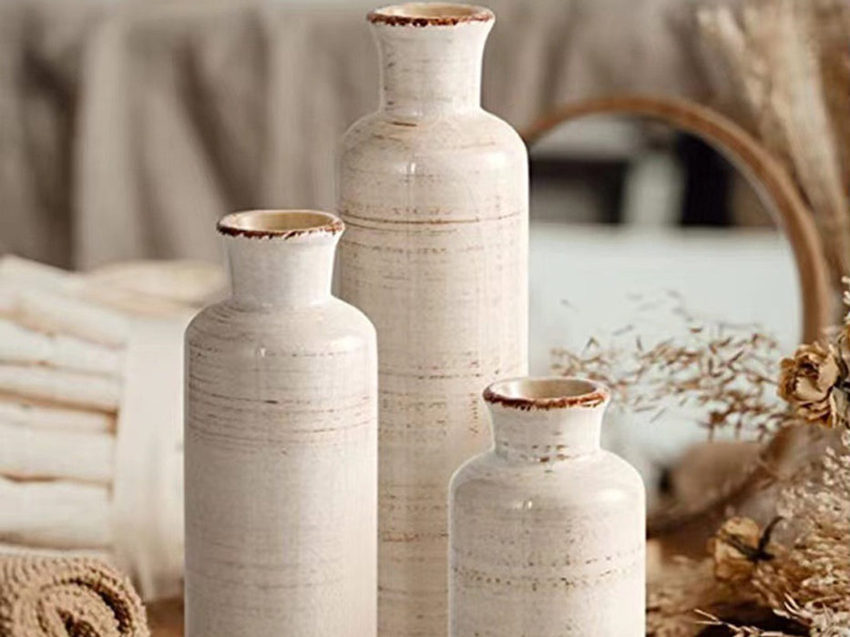 3Pcs Ceramic Vase Set