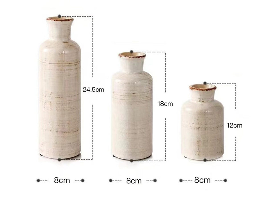 3Pcs Ceramic Vase Set