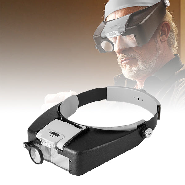 Head Mounted Magnifying Glass with LED Light