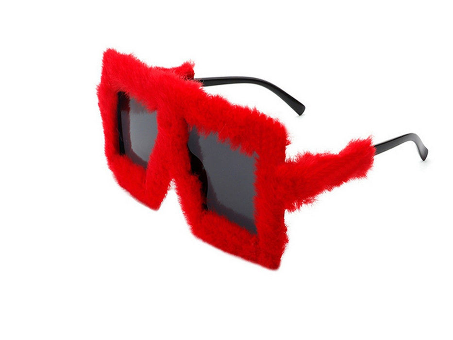 Y2K Plush Fuzzy Glasses