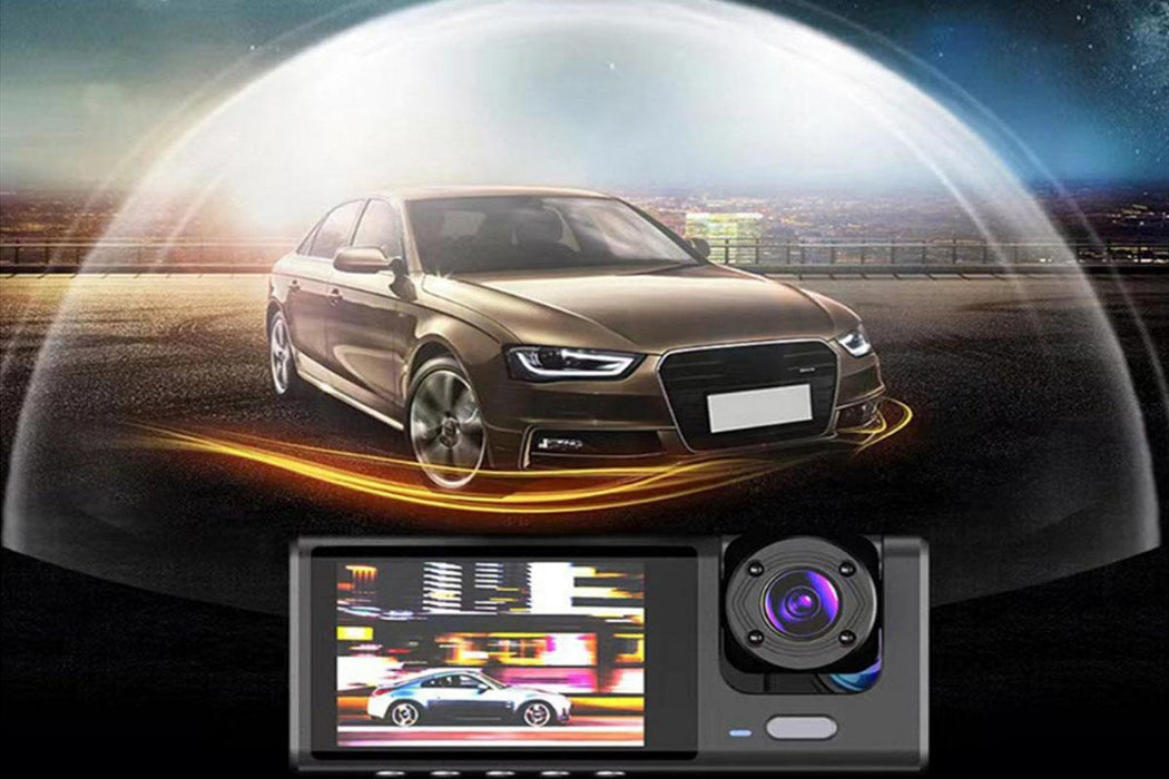 3-Camera Dash Cam with 32GB Card