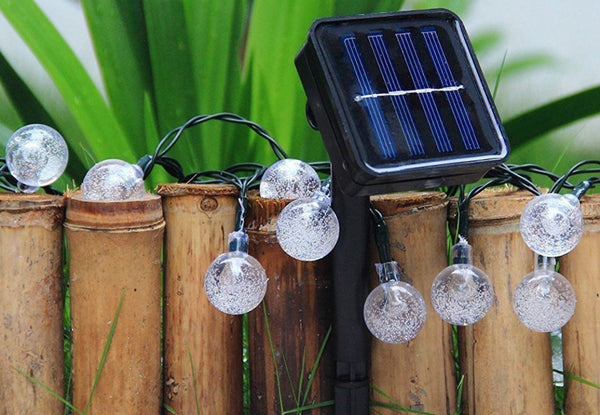 Outdoor LED Solar Globe String Lights