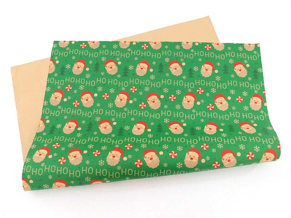 6 Pcs Christmas Wrapping Papers with Jute Strings