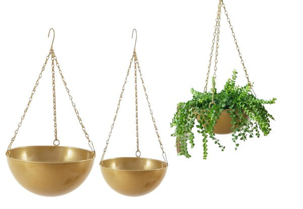 Iron Hanging Flower Pots - 2 Set