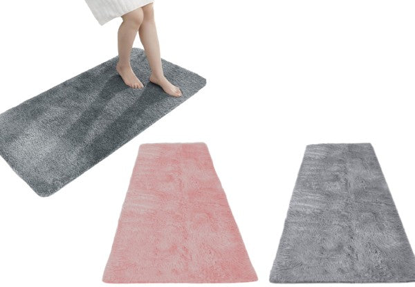 Fluffy Shaggy Floor Mat for Bathroom