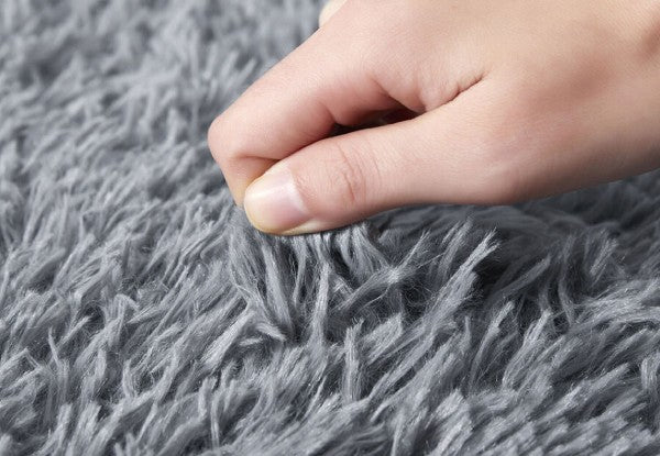 Fluffy Shaggy Floor Mat for Bathroom