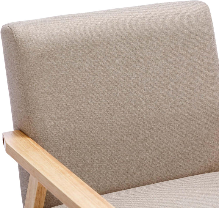 Chic Wood Frame Accent Chair