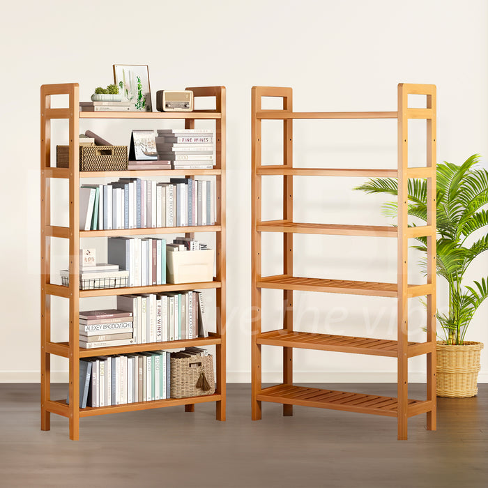 Bamboo Bookshelf Storage Rack