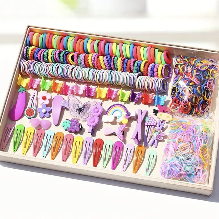 Cute Hair Tie Set for Girls -844 Pcs