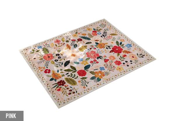 Boho Floral Small Area Rug