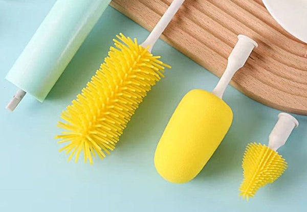 Electric Bottle Cleaning Brush Set