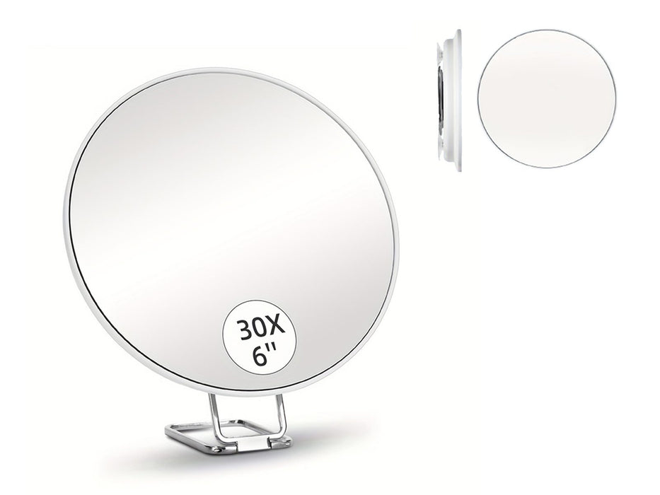 30X Magnifying Mirror with Suction Cup