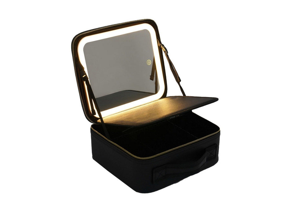 Portable Makeup Case with Mirror & LED Light