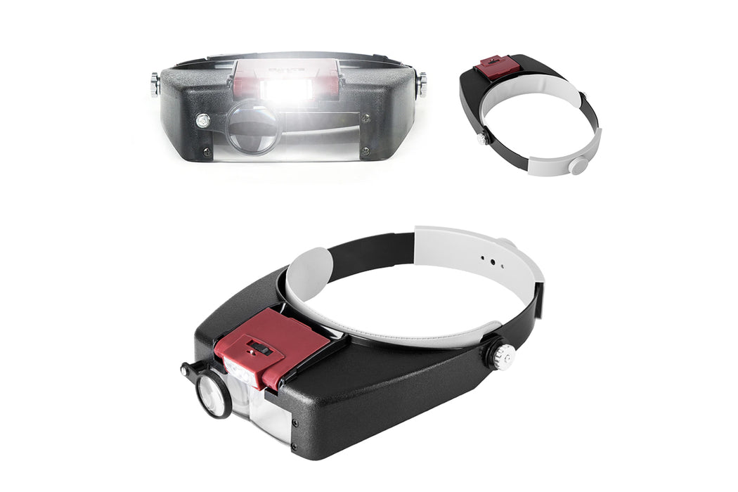 Head Mounted Magnifying Glass with LED Light