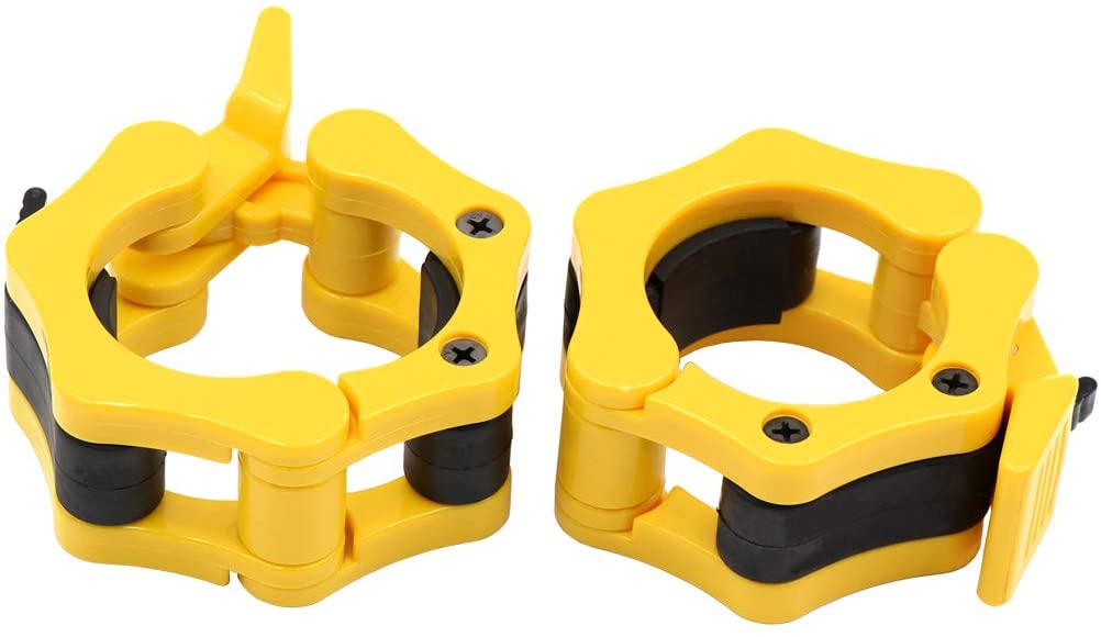 Olympic Barbell Collar Locking Set-Yellow