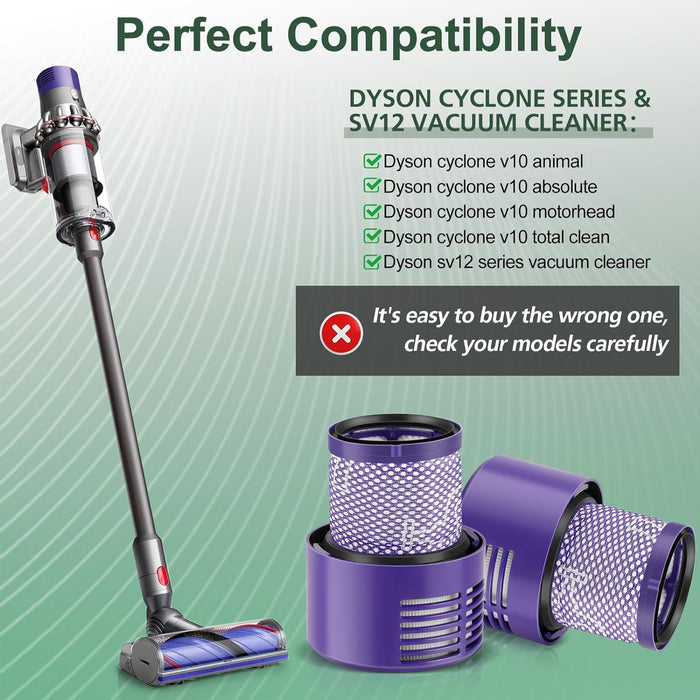 Vacuum Filter Replacement Compatible with Dyson V10