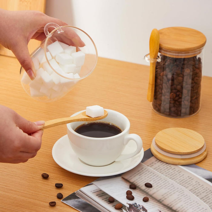 Glass Storage Jars & Bamboo Lids