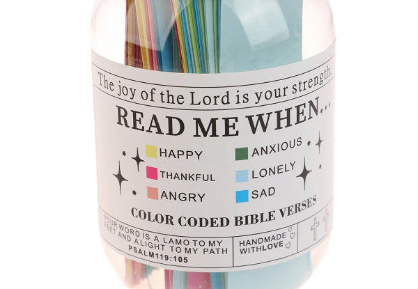 Inspirational Bible Verses Glass Jar