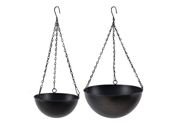 Iron Hanging Flower Pots - 2 Set