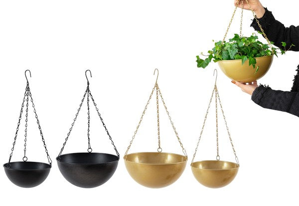 Iron Hanging Flower Pots - 2 Set