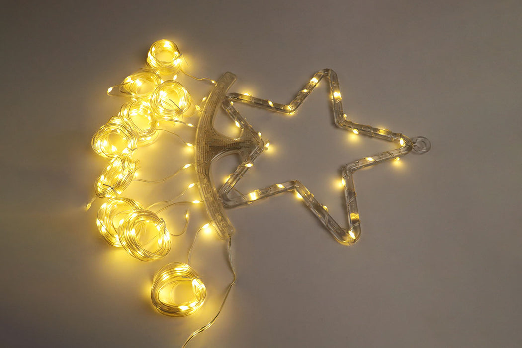 Christmas Solar Topper Star String Light