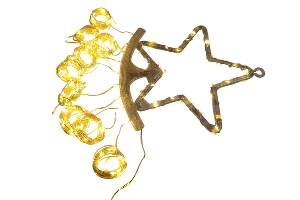 Christmas Solar Topper Star String Light