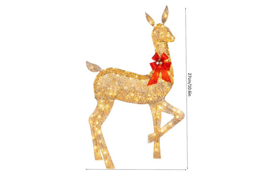 3-pc Outdoor Christmas Reindeer LED Lights