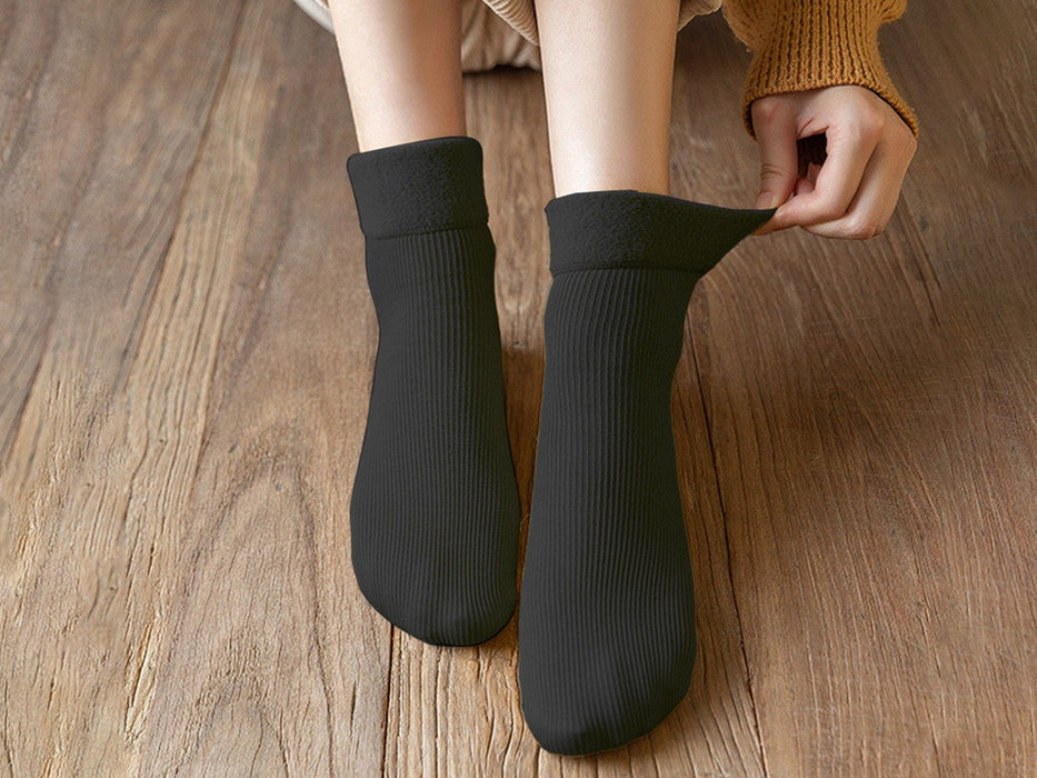 Womens Warm Plush Thermal Socks - 3 Pairs