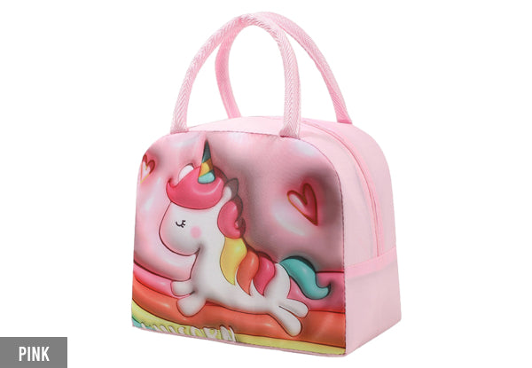 Kids Cute 3D Cartoon Insulated Lunch Bag