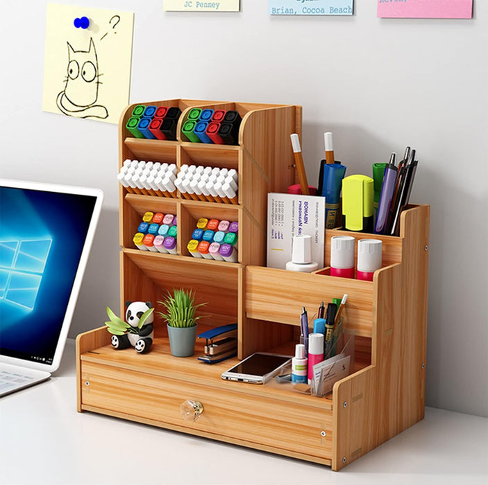 Wooden Desk Organiser