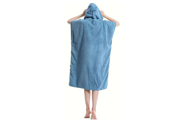 Quick Dry Hooded Towel Bathrobe for Adults