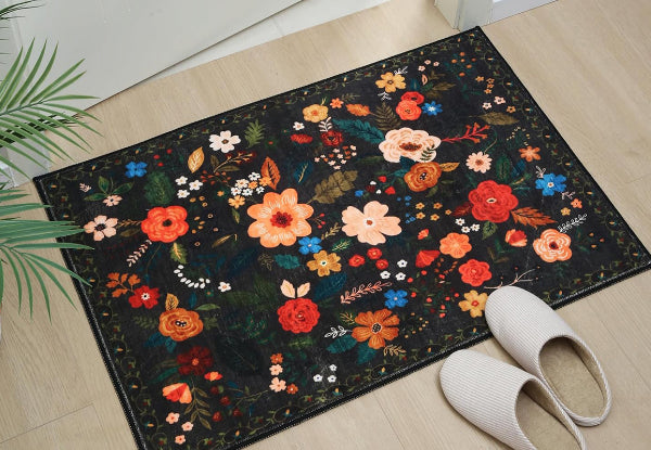 Boho Floral Small Area Rug