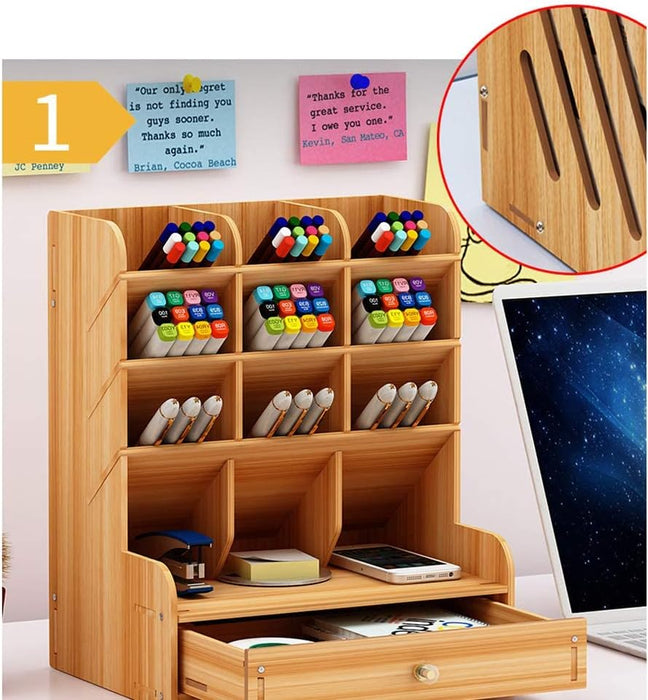 Wooden Desk Organiser