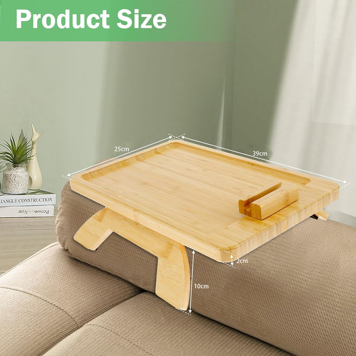 Bamboo Sofa Arm Tray Table