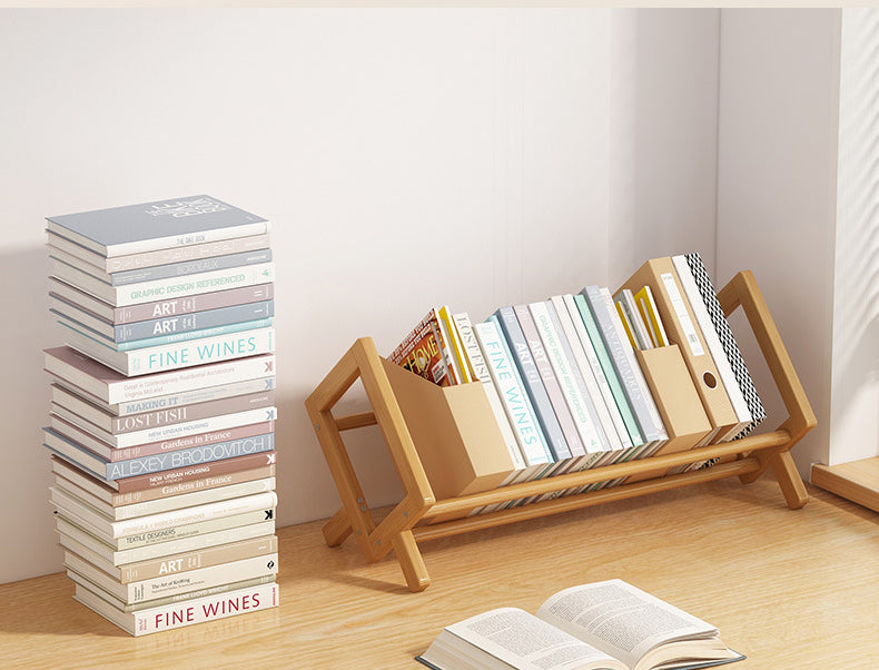 Bamboo Desktop Bookshelf  Tabletop Organizer