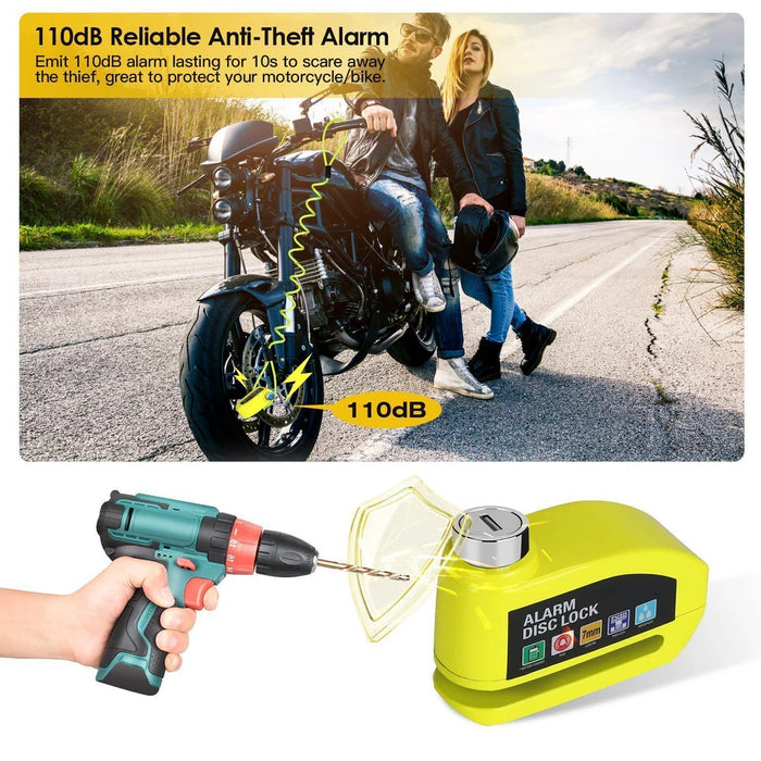 Motorcycle Alarm Disc Lock