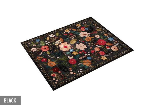 Boho Floral Small Area Rug