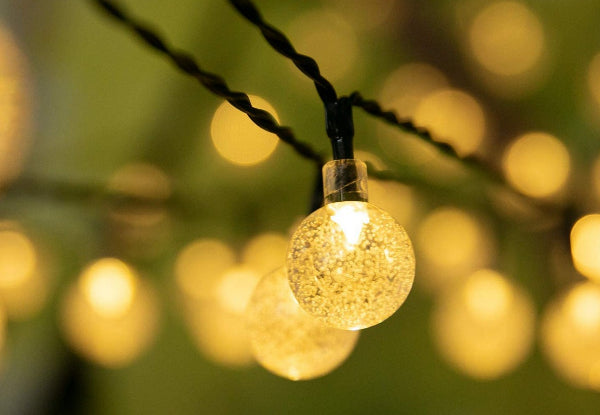 Outdoor LED Solar Globe String Lights