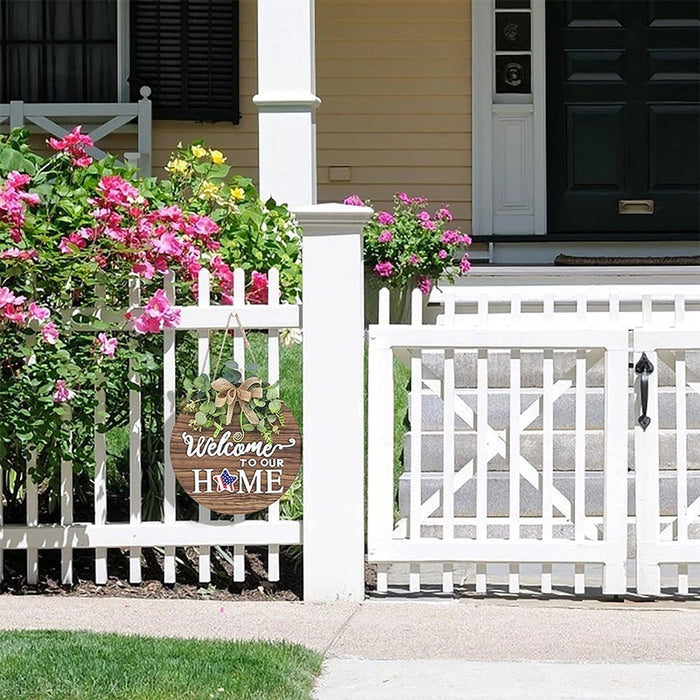 Interchangeable Seasonal Welcome Sign Front Door Decor