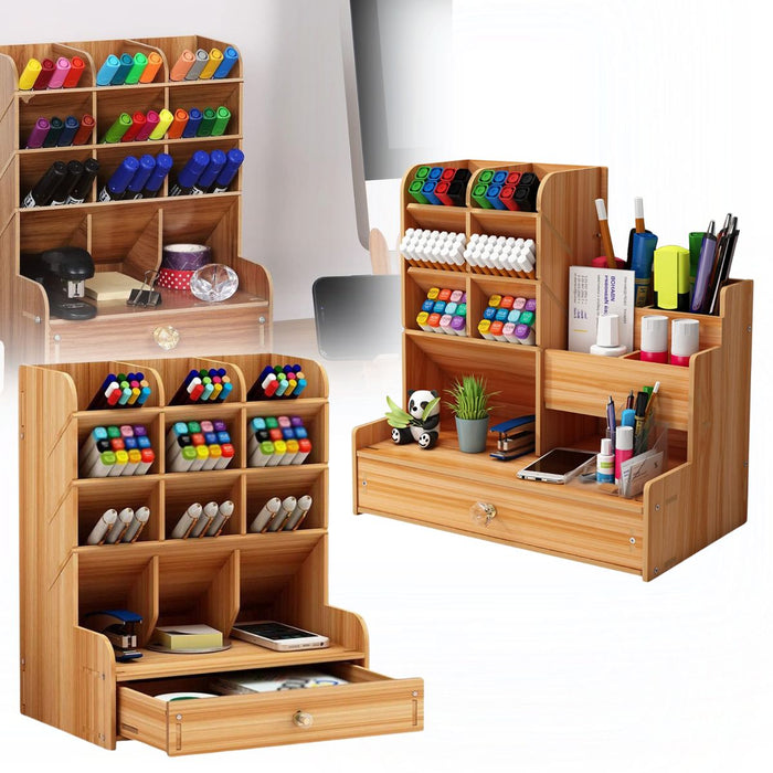 Wooden Desk Organiser