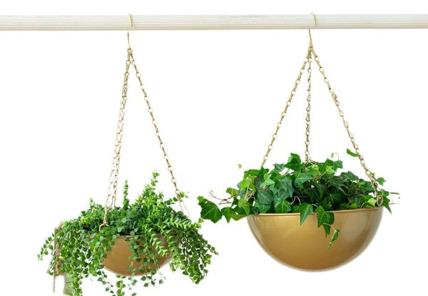 Iron Hanging Flower Pots - 2 Set