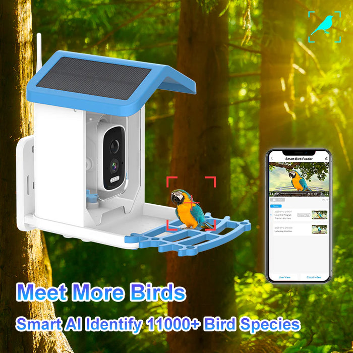 Solar Smart Bird Feeder with Camera & APP