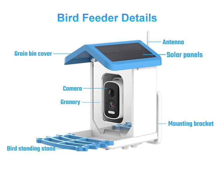 Solar Smart Bird Feeder with Camera & APP